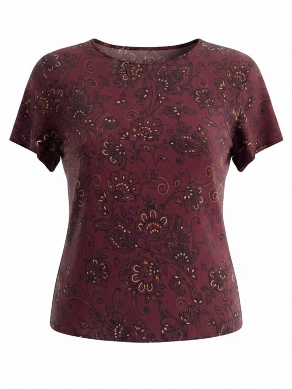 Jones New York Silk Lightweight Flowy Airy Short Sleeves Top Size 10